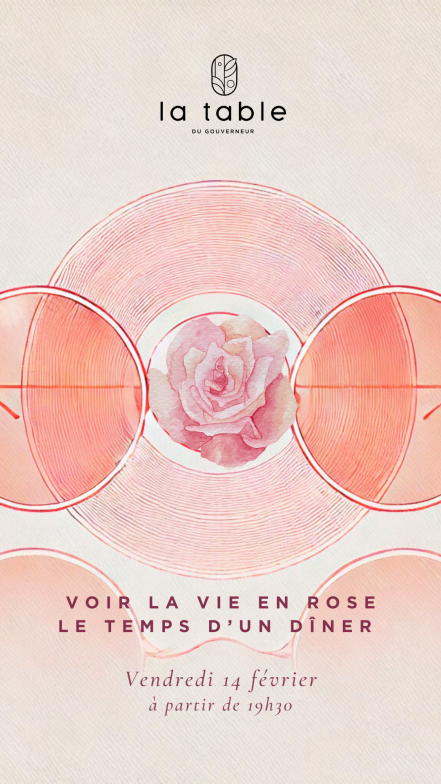 Dîner du 14 février – La vie en rose